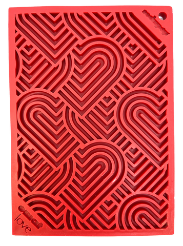 Heart Design "Love" eMat Enrichment Lick Mat