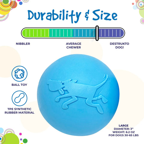 SP Wag Ball Ultra Durable Synthetic Rubber Chew Toy & Floating Retrieving Toy