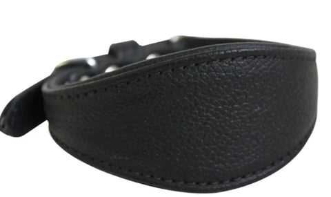 Hound Plain Collar by Angel 14" X 1.75" , Midnight Black