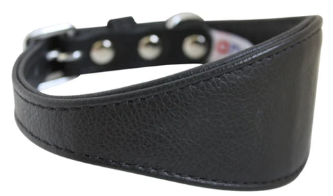 Hound Plain Collar by Angel 14" X 1.75" , Midnight Black