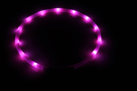 Silicone Cuttable LED Illuminated Dog Collar - USB Rechargeable